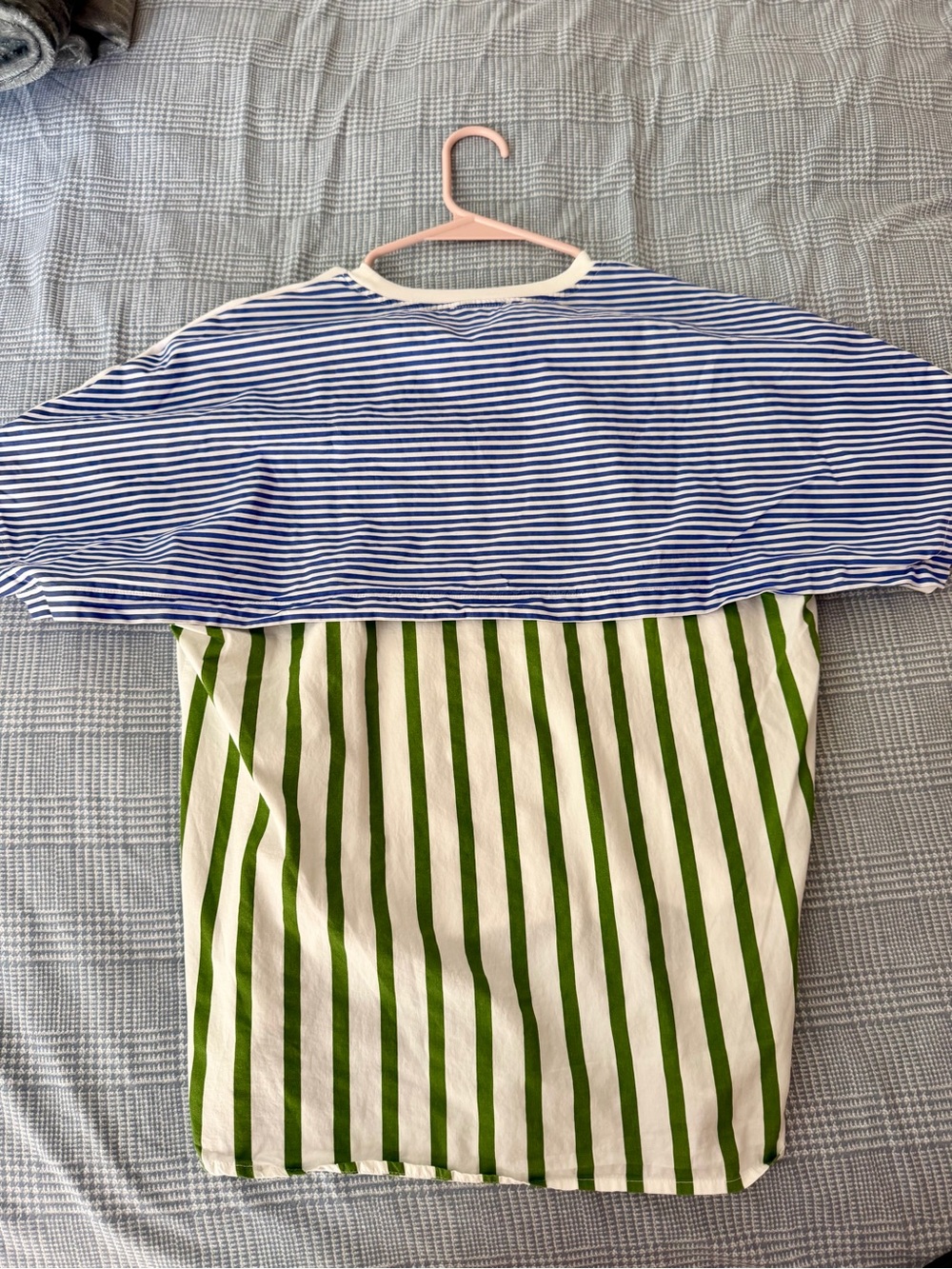 Zara Blue and Green Striped Short Sleeve Tee- SUPER CUTE AND STYLISH
